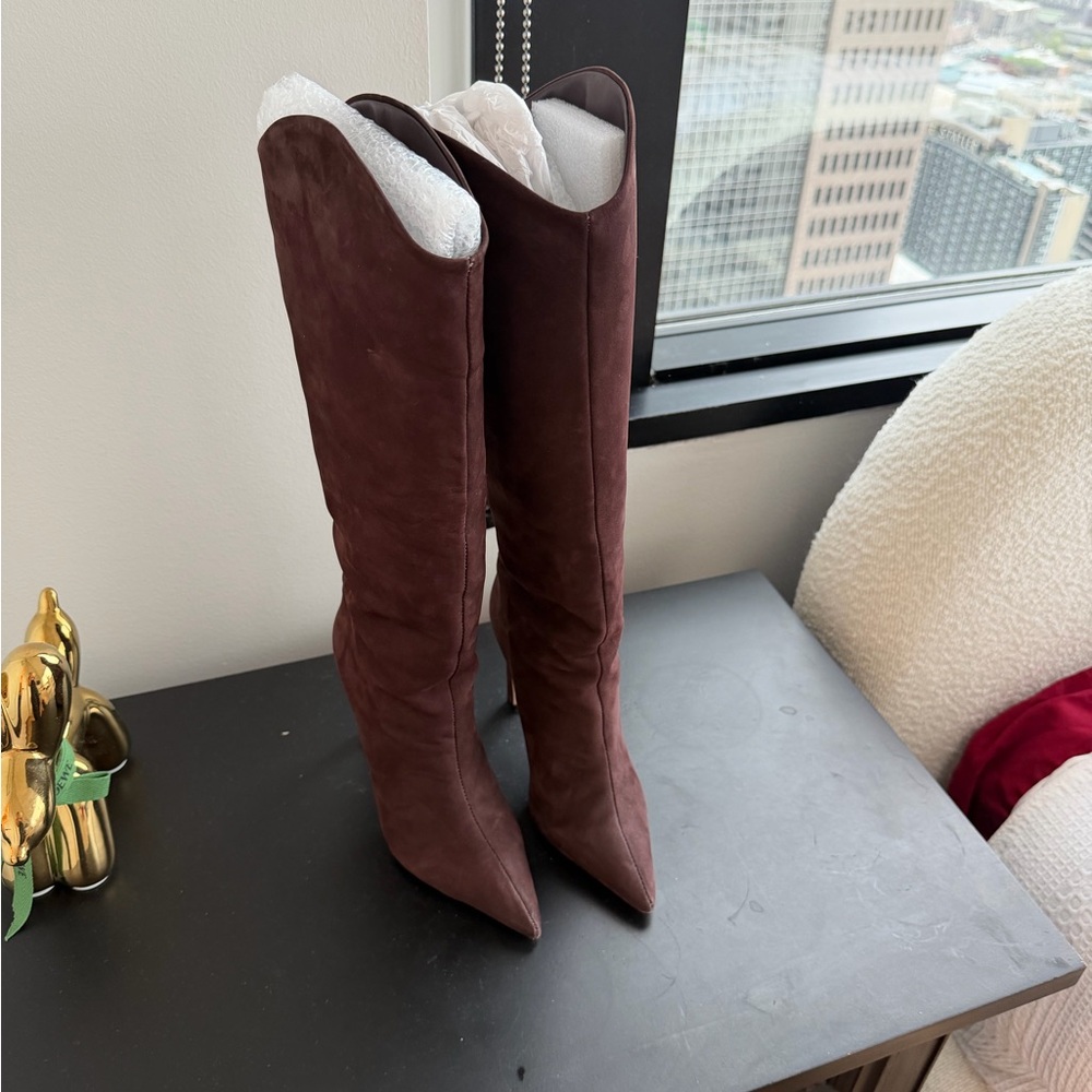 SCHUTZ Dark Brown Heeled Boots